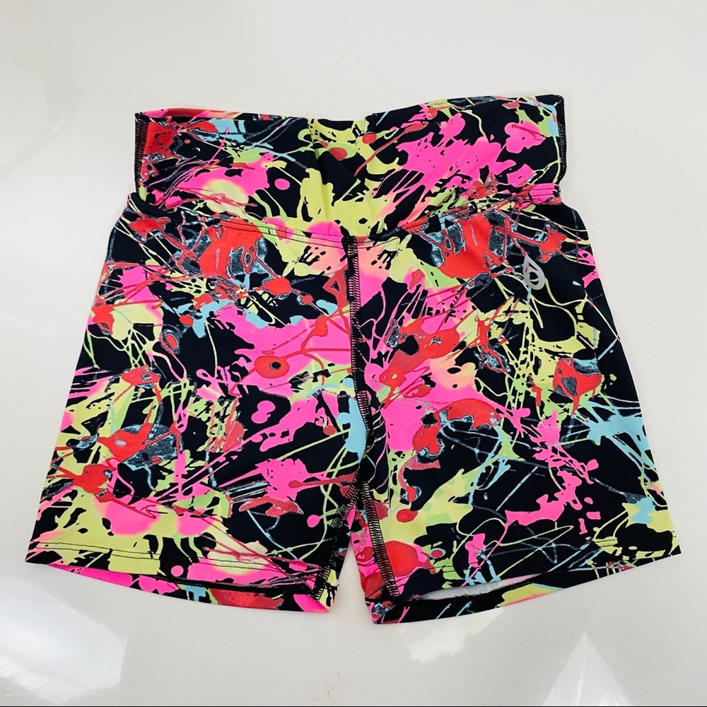 DONAJO Fitwear Multicolor Splatter Print Gym Training Shorts 1-XS